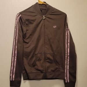 Brown and Pink FOX Track Jacket